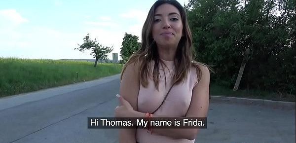  Public Agent Mexican babe Frida Sante gives roadside blowjob and fucking